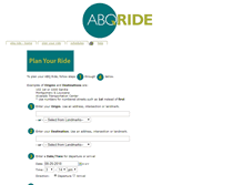 Tablet Screenshot of planyourride.cabq.gov